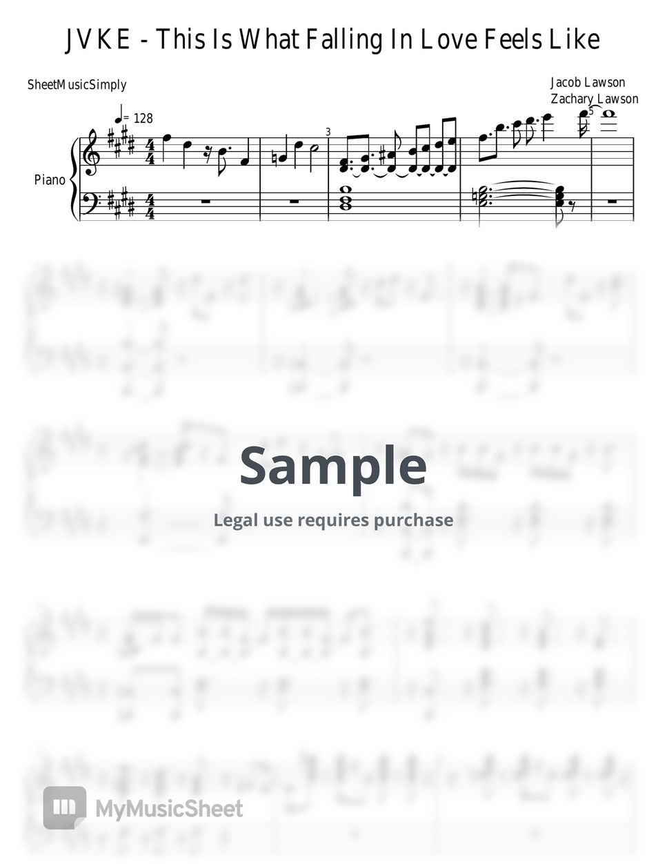Jvke this is what falling in love feels like sheet music by