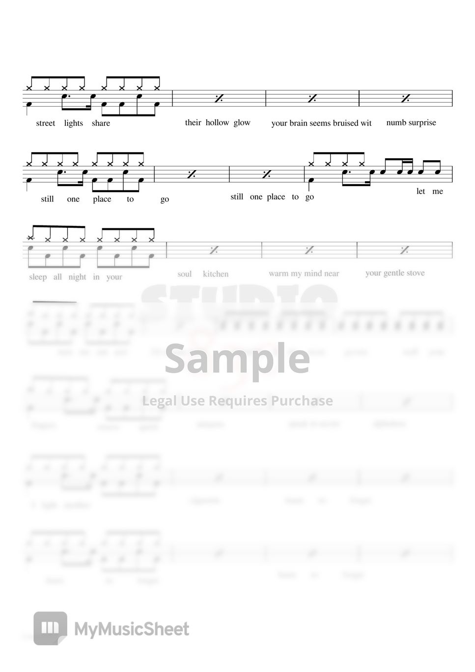 The Doors Soul Kitchen Sheets by Studio830