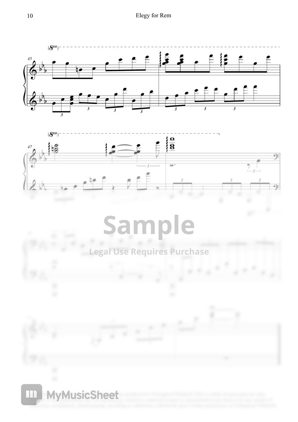 Re: Zero | Re:ゼロから始める異世界生活 | Re: Zero Kara Hajimeru Isekai Seikatsu | Ep. 15 OST Credit Song - Elegy for Rem (Solo Piano) by Jackie Chua