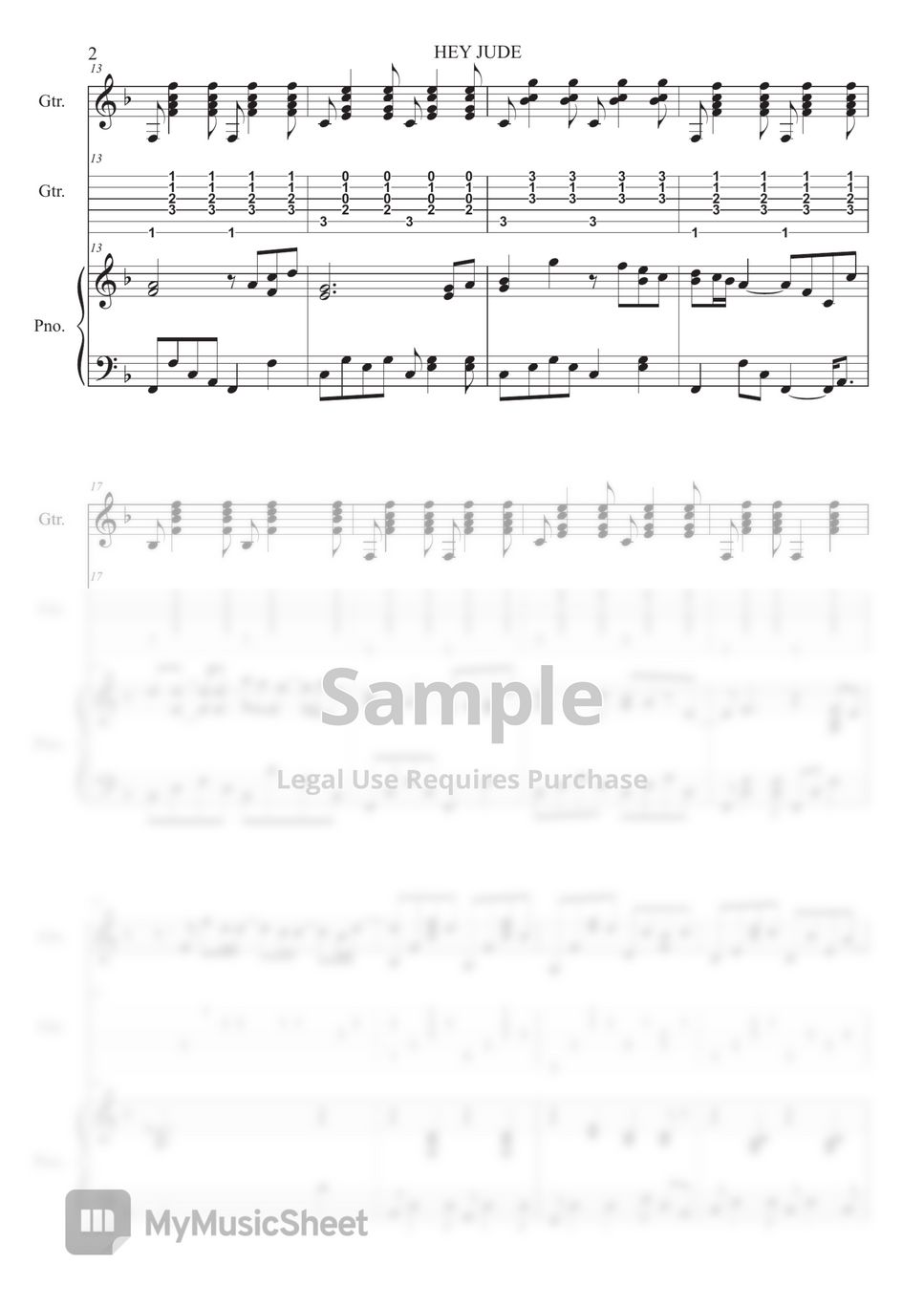The Beatles - Hey Jude (Piano and Guitar Arrangement) by D.Petrova (Edora)