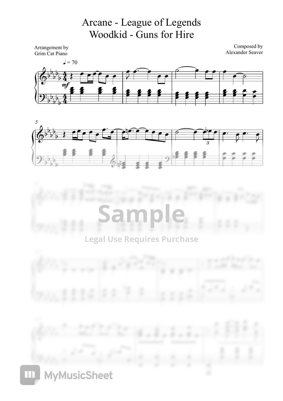 Arcane League of Legends Guns for Hire (Woodkid) Sheets by Grim Cat
