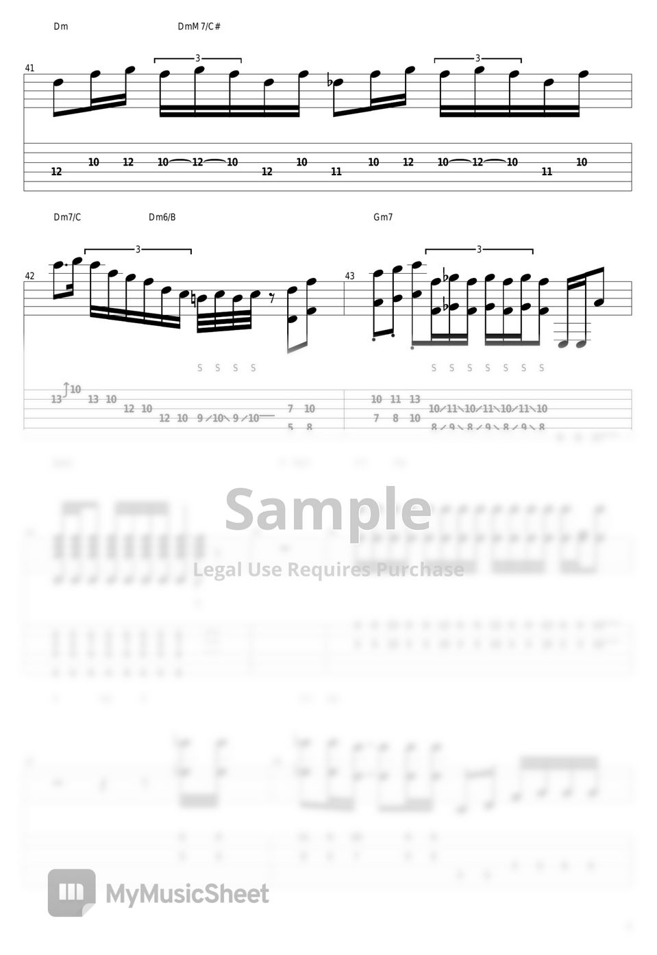 Miki Matsubara - stay with me エレクトリックギタータブ+五線譜PDF