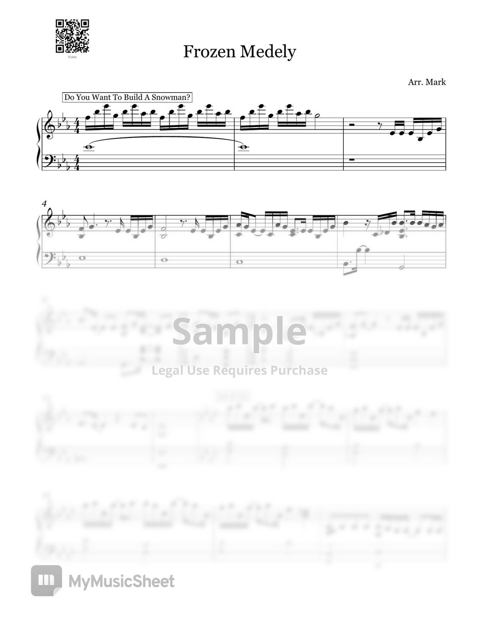 Set) Disney Medley (Total 11 songs) Piano cover by Mark Piano Sheets