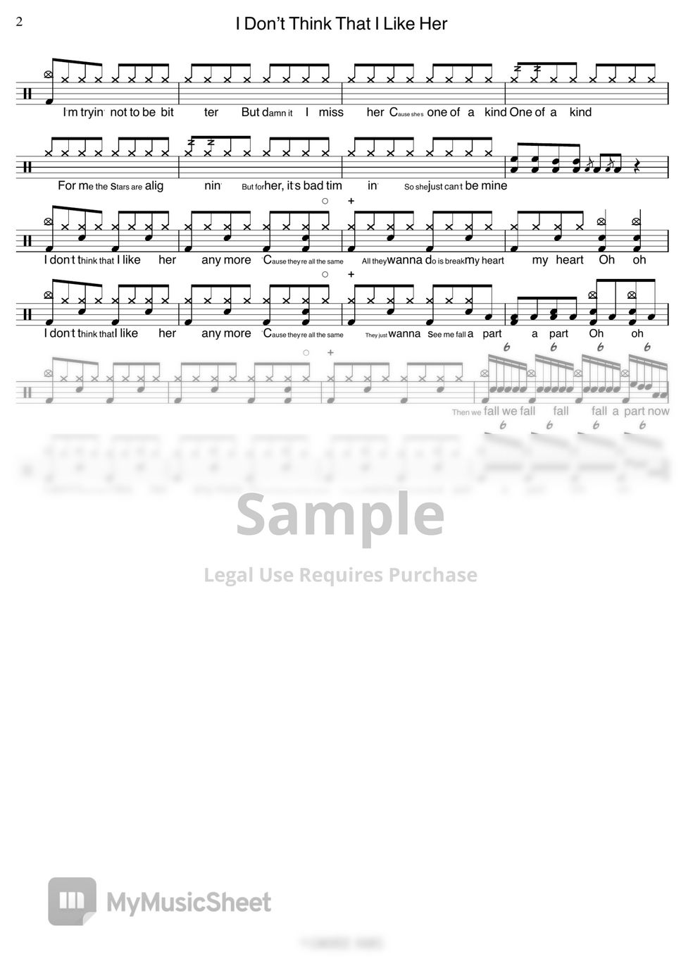 Charlie Puth I Don t Think That I Like Her Sheets By Gwon s DrumLesson