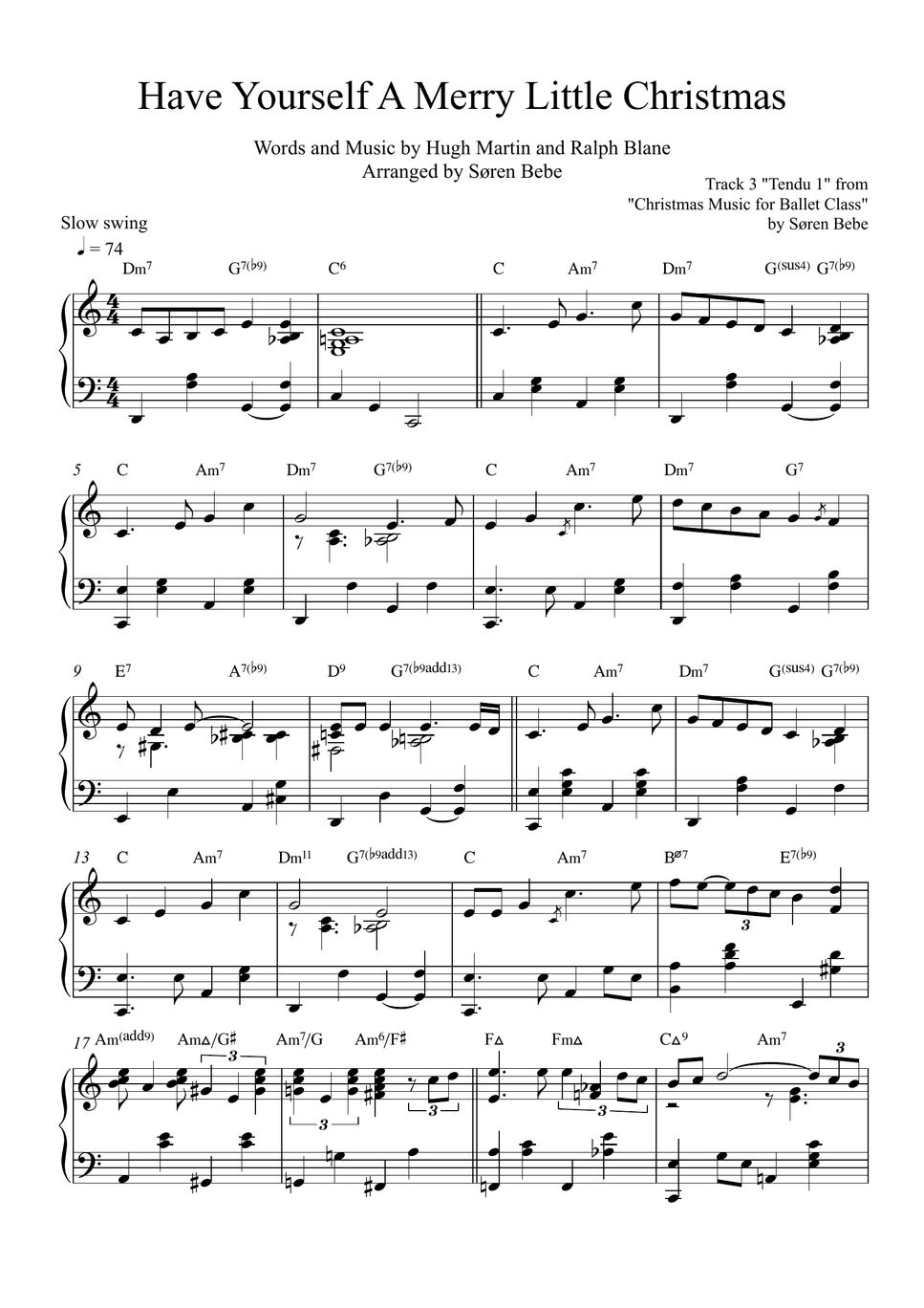 Hugh Martin - Have Yourself a Merry Little Christmas (Piano Solo) Sheet ...