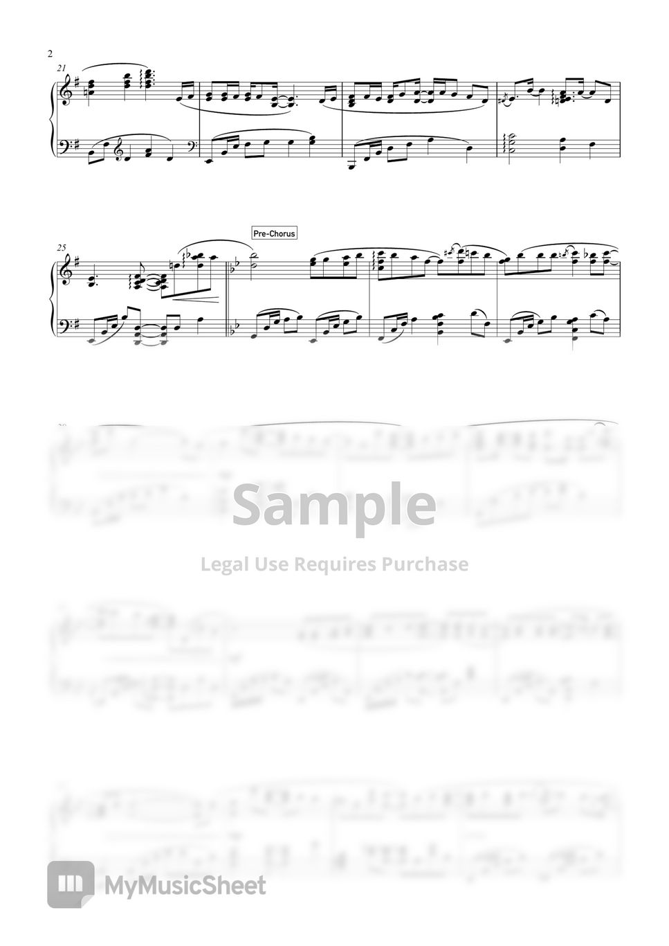 Get Over-Hikaru no go Sheet music for Piano (Solo) Easy