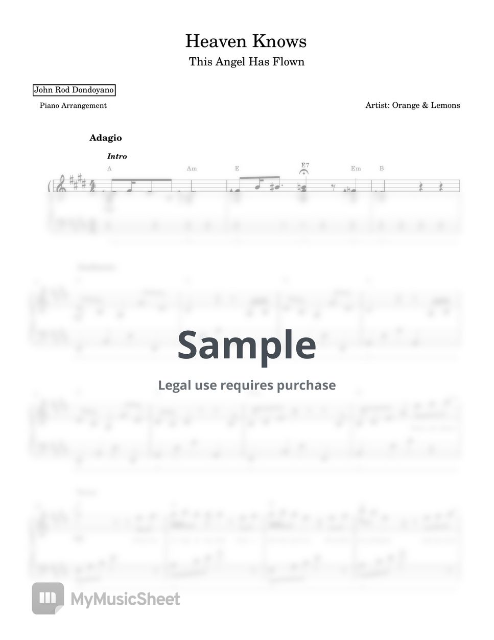 Orange &amp; Lemons - Heaven Knows by John Rod Dondoyano