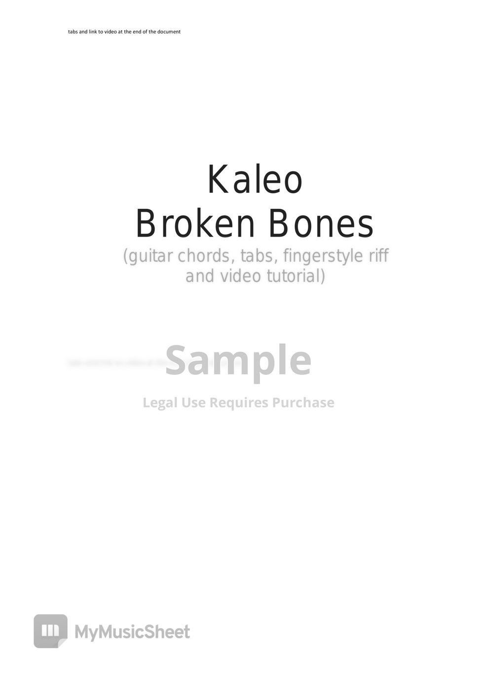 Kaleo broken bones