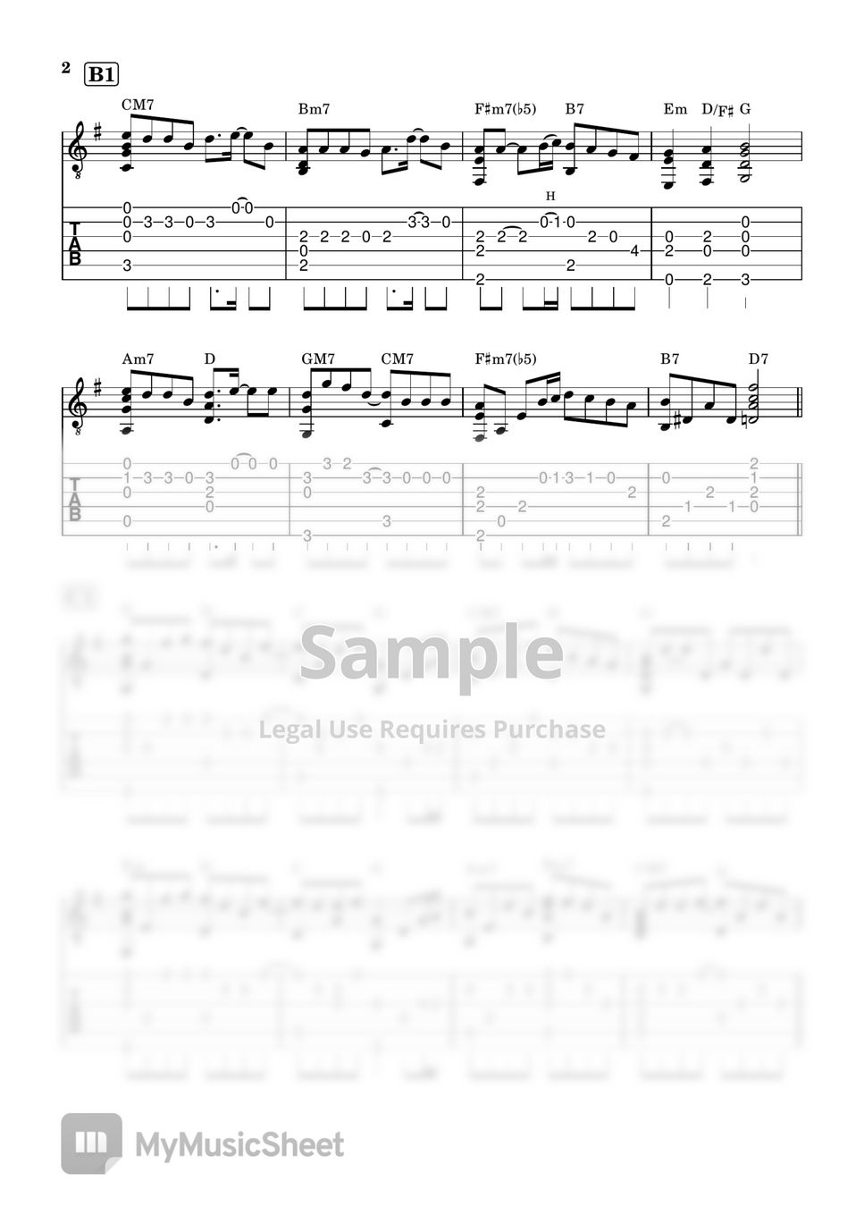 Ｂ’ｚ - いつかのメリークリスマス (ソロギター楽譜) by GPC