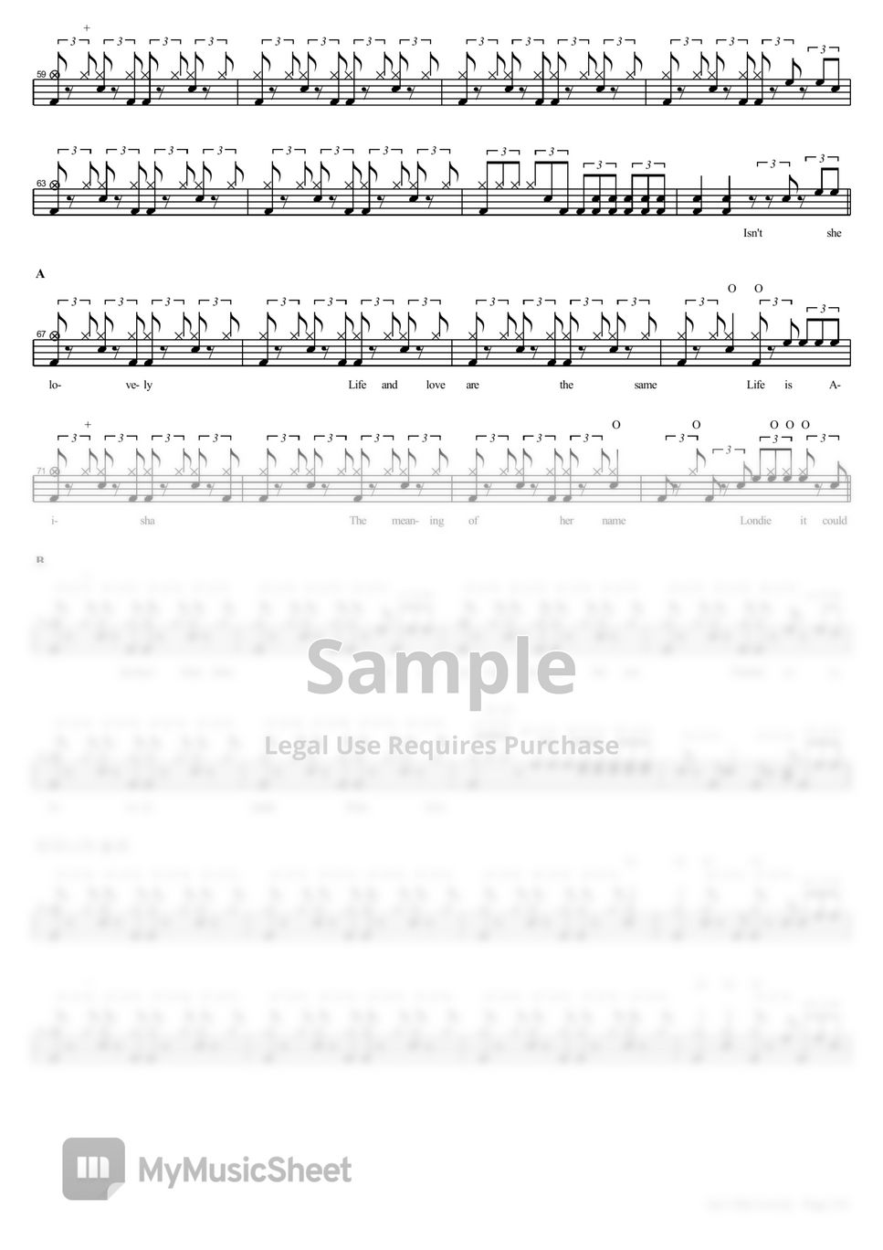 Stevie Wonder - Isn't She Lovely 楽譜 by COPYDRUM