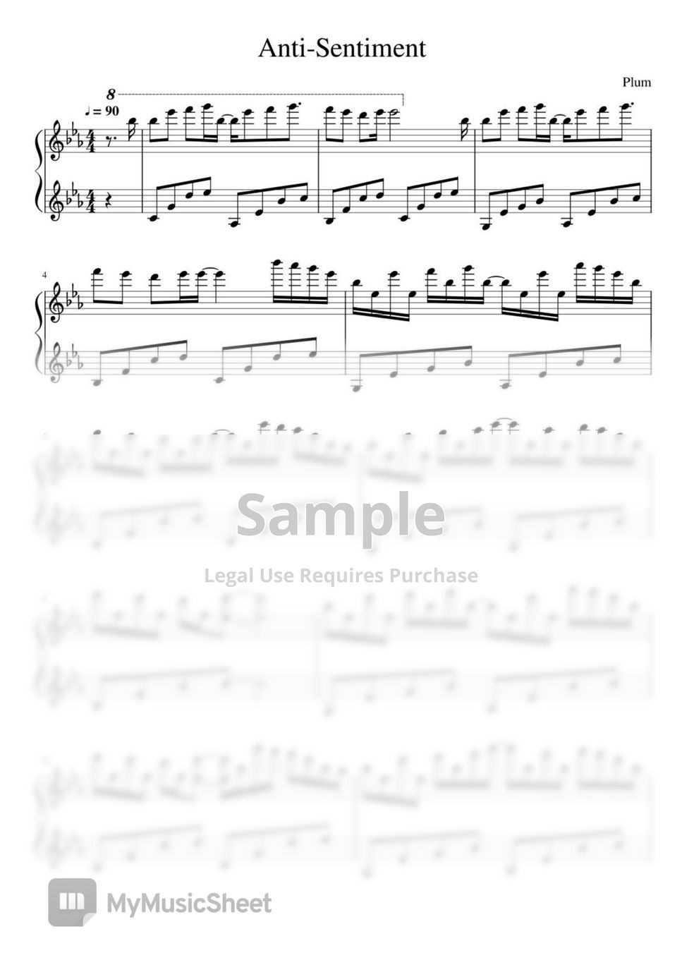 Plum AntiSentiment 악보