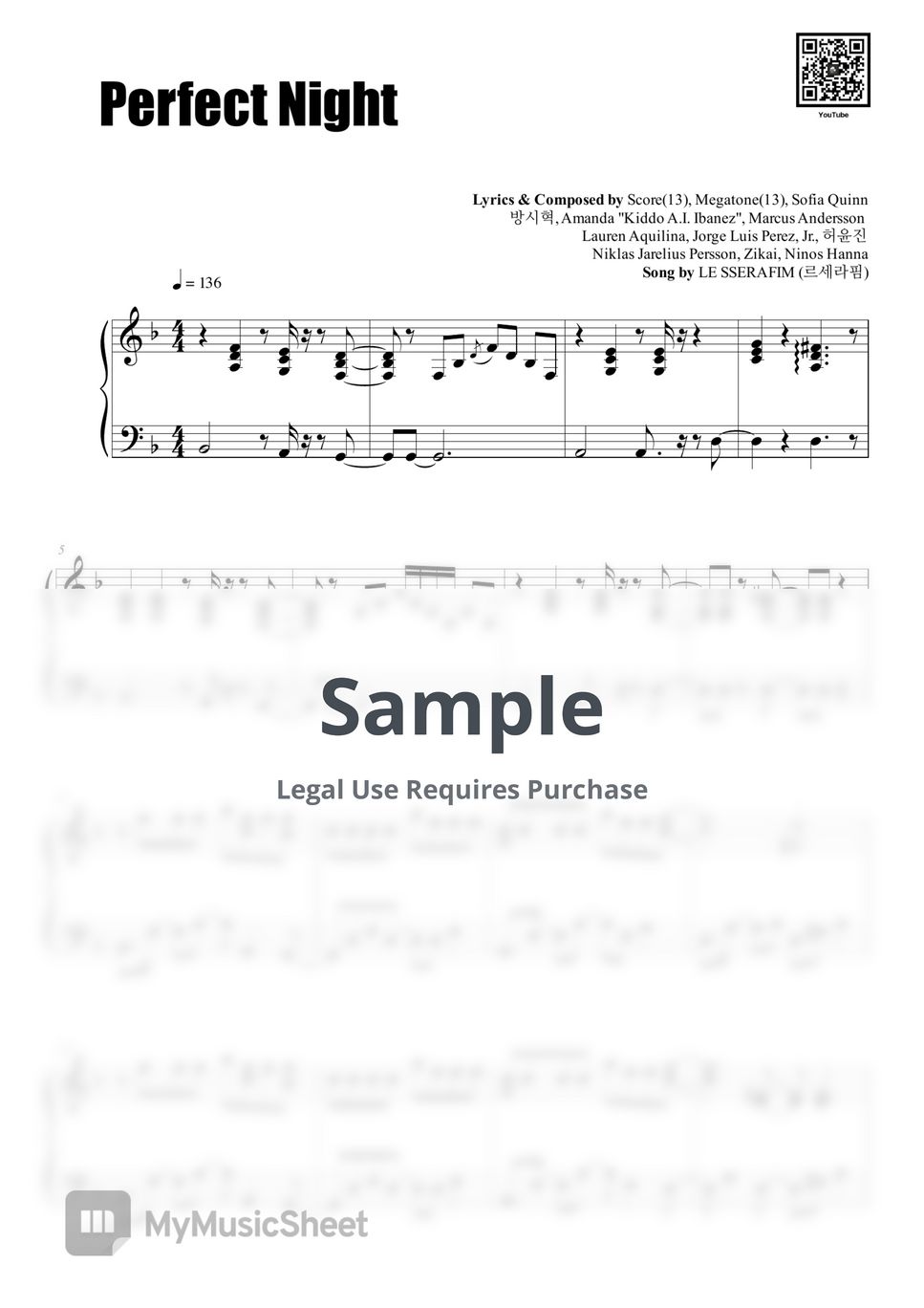 르세라핌 Perfect Night Sheets by 한뼘피아노