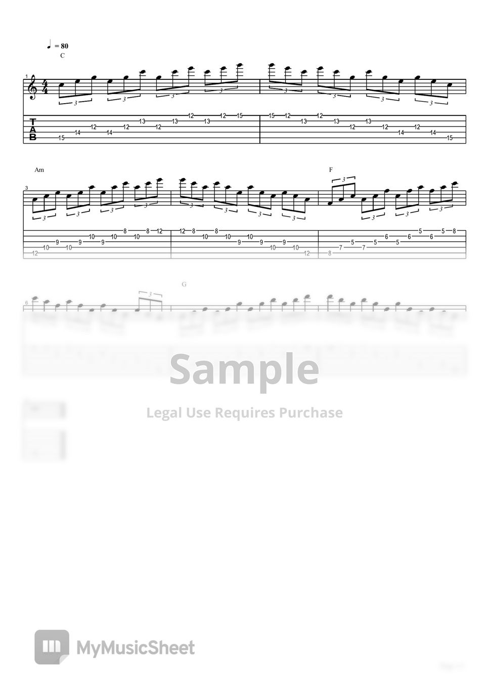 eric-lo-group-of-3-alternate-picking-lesson-in-c-major-key