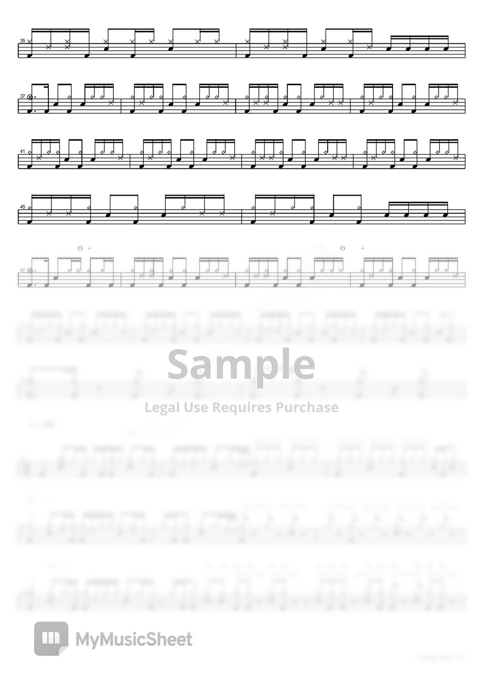Ludwig Drums - 'Rambo' Sheets by COPYDRUM