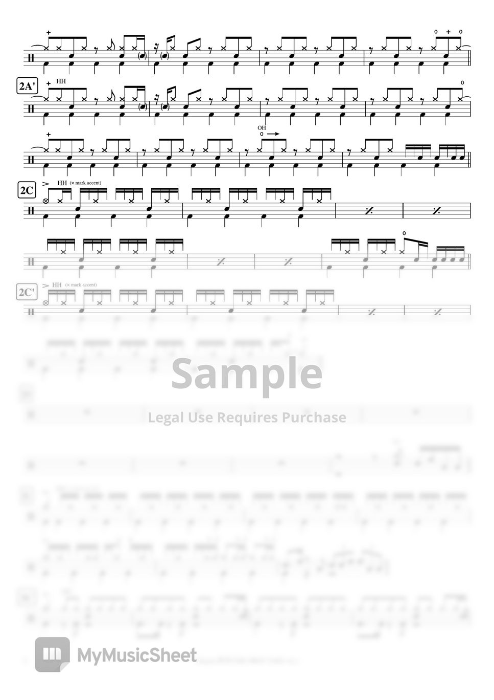 YOASOBI - Gunjou 群青(THE FIRST TAKE ver.) by Cookai's J-pop Drum sheet music!!!