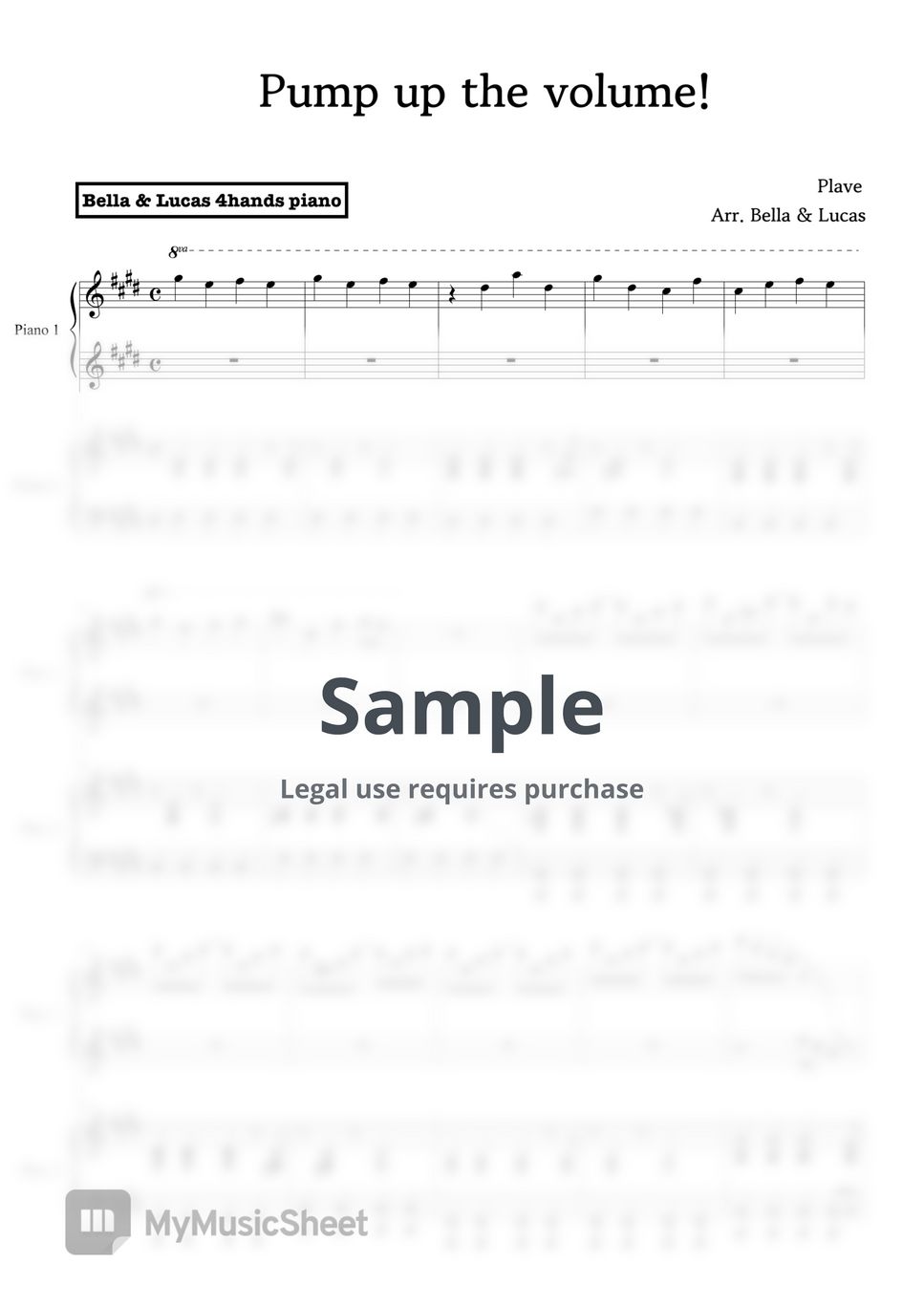 Plave - Pump Up The Volume Sheets by BELLA&LUCAS