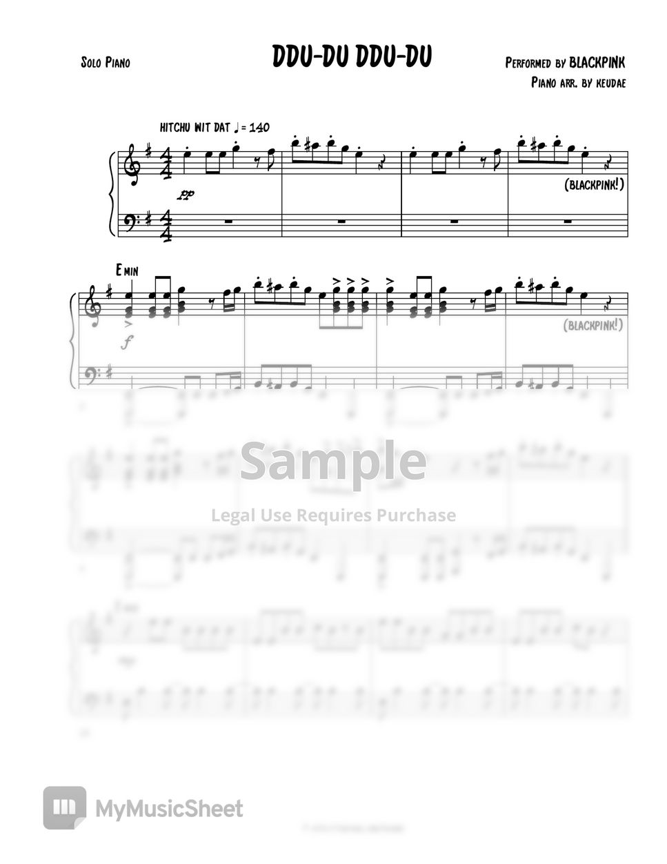 BLACKPINK - DDU-DU DDU-DU (solo piano arrangement)