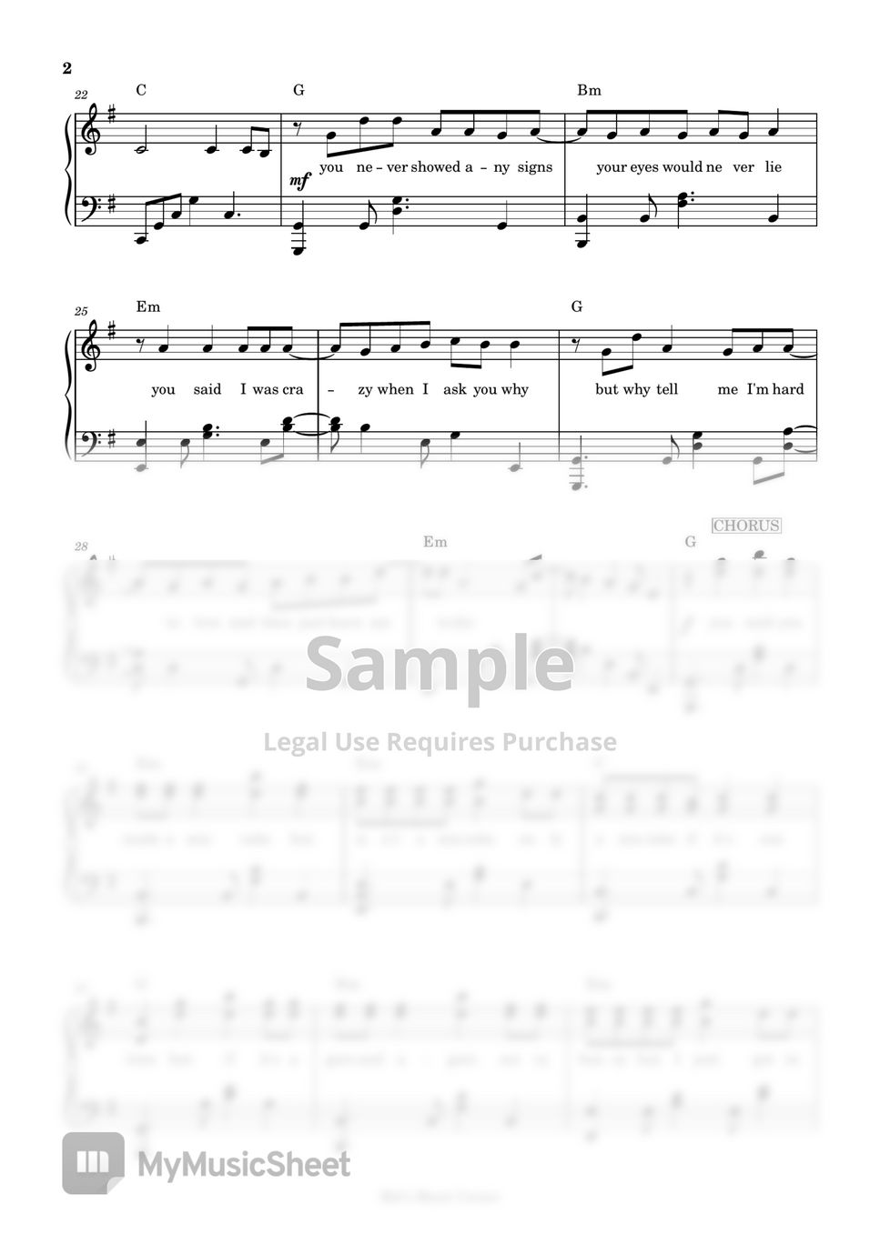 Moira dela Torre - Red Flags (piano sheet music) by Mel's Music Corner