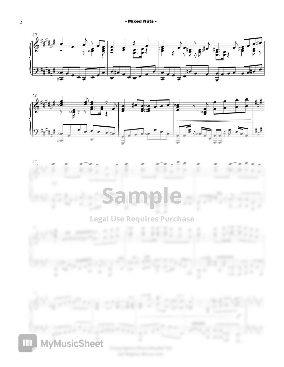 SpyxFamily Mixed Nuts (paino solo) Sheets by littlebrother Kel.L