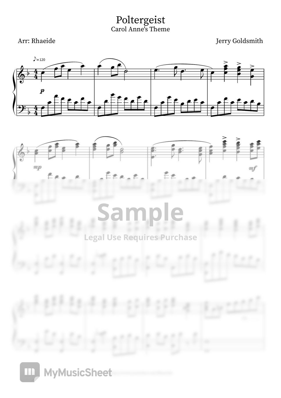 Poltergeist - Carol Anne&#x27;s Theme (Jerry Goldsmith) (Piano cover) by Rhaeide