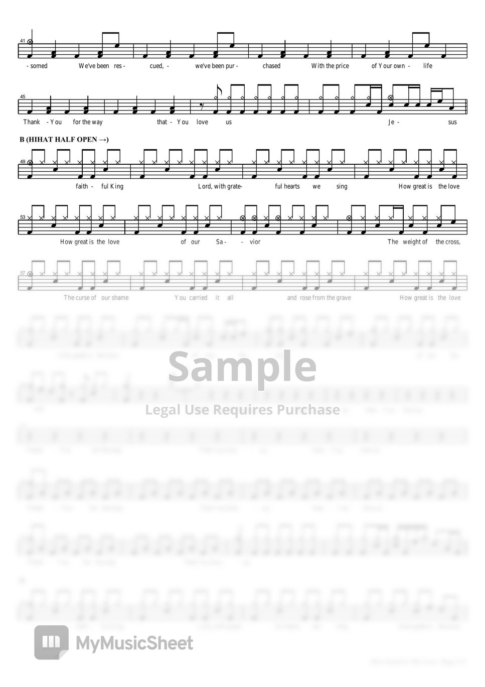 Vertical church how great is the love sheets by copydrum