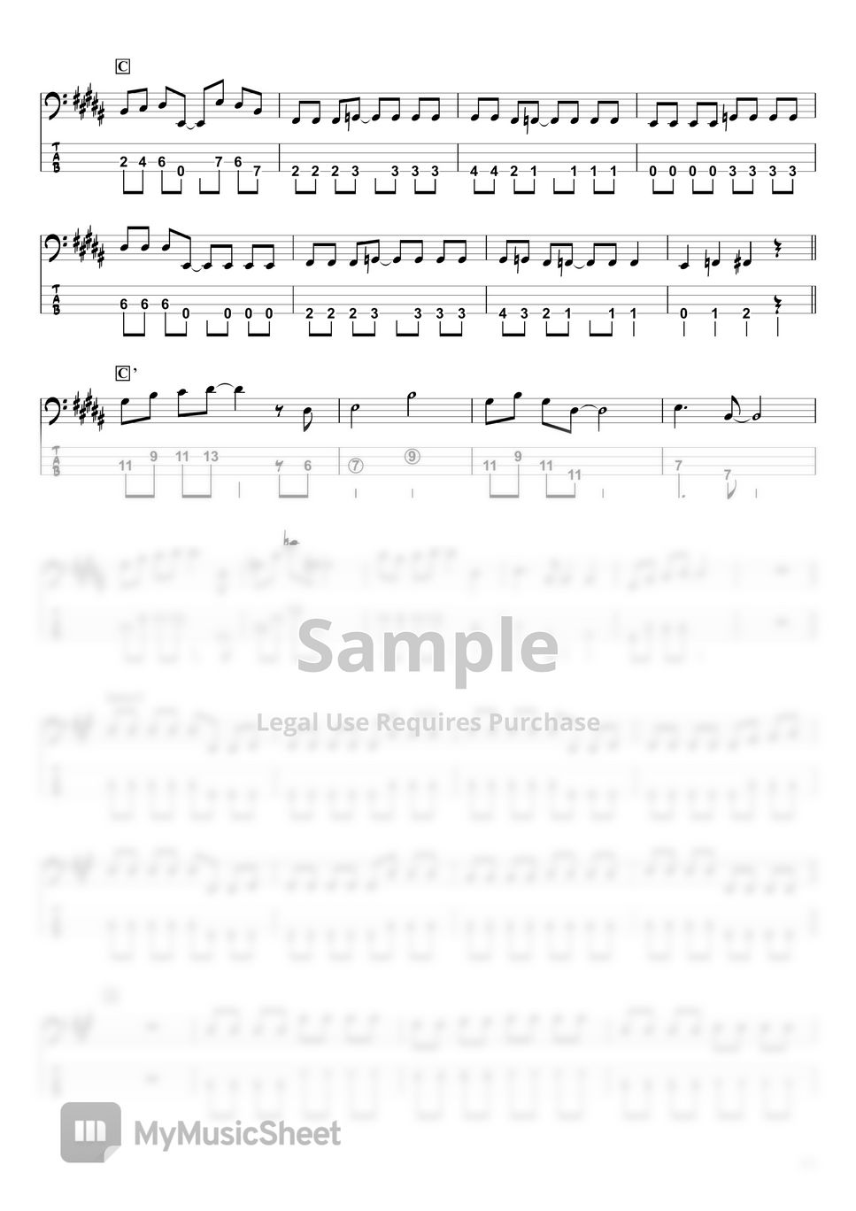 mrs-green-apple-basstab-4strings-sheets-by-swbass