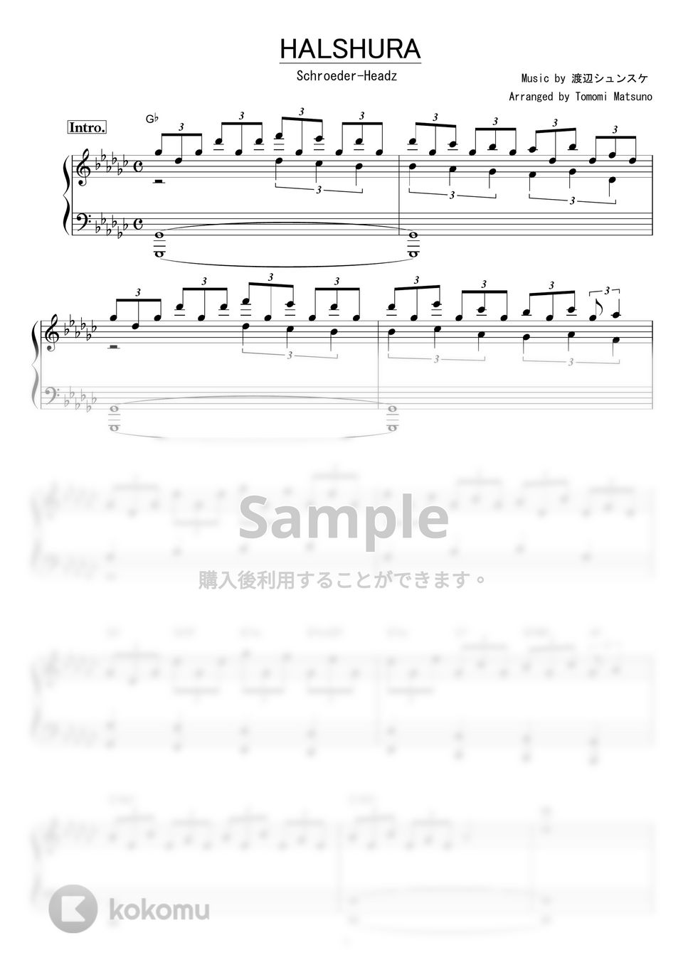 Schroeder-Headz - HALSHURA by piano*score