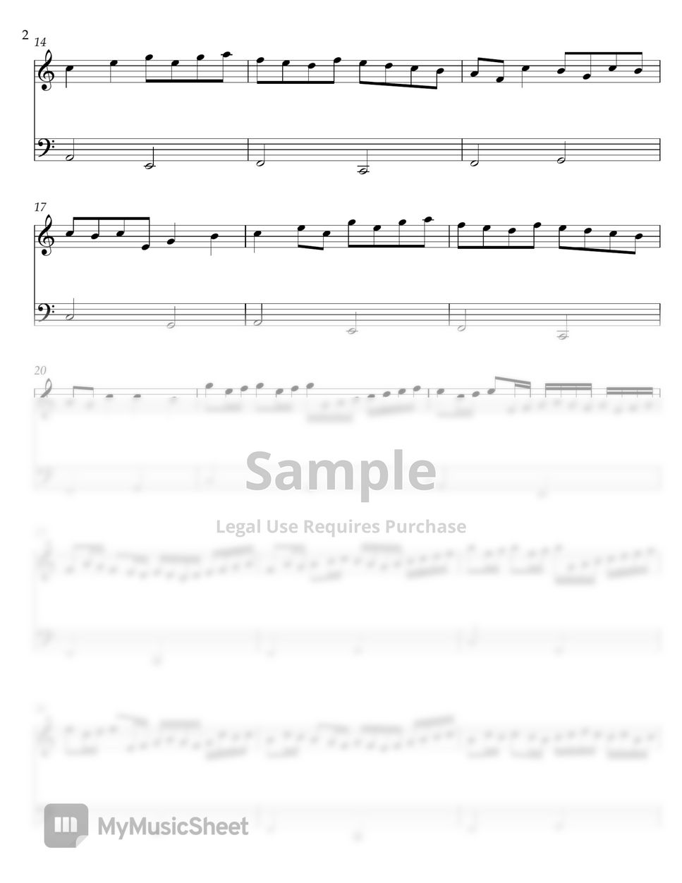 Pachelbel - Canon in C (Easy Version) by C Piano