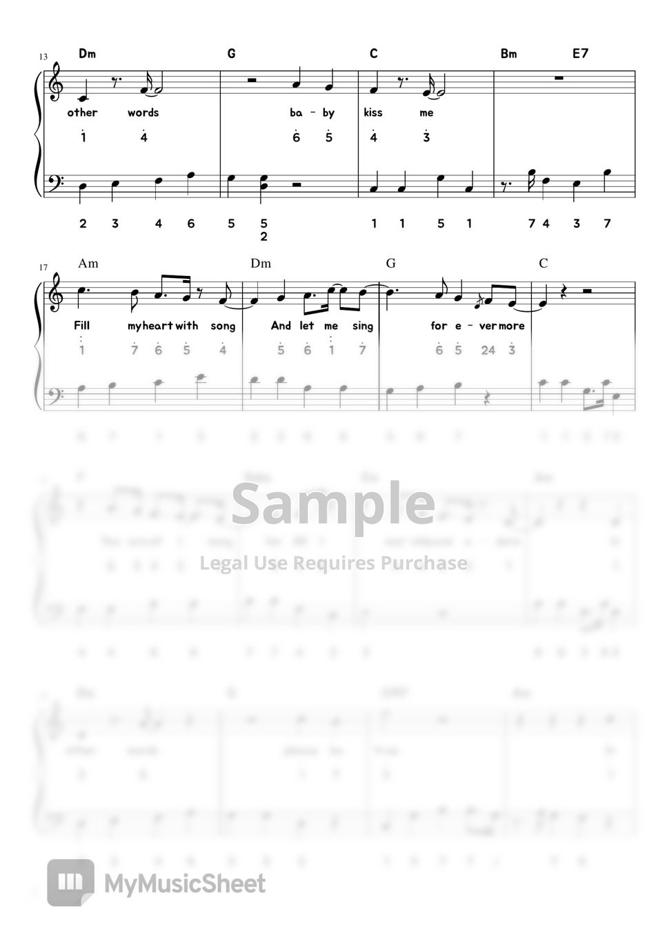 Frank Sinatra Fly me to the moon Sheets by 유잉뀨잉