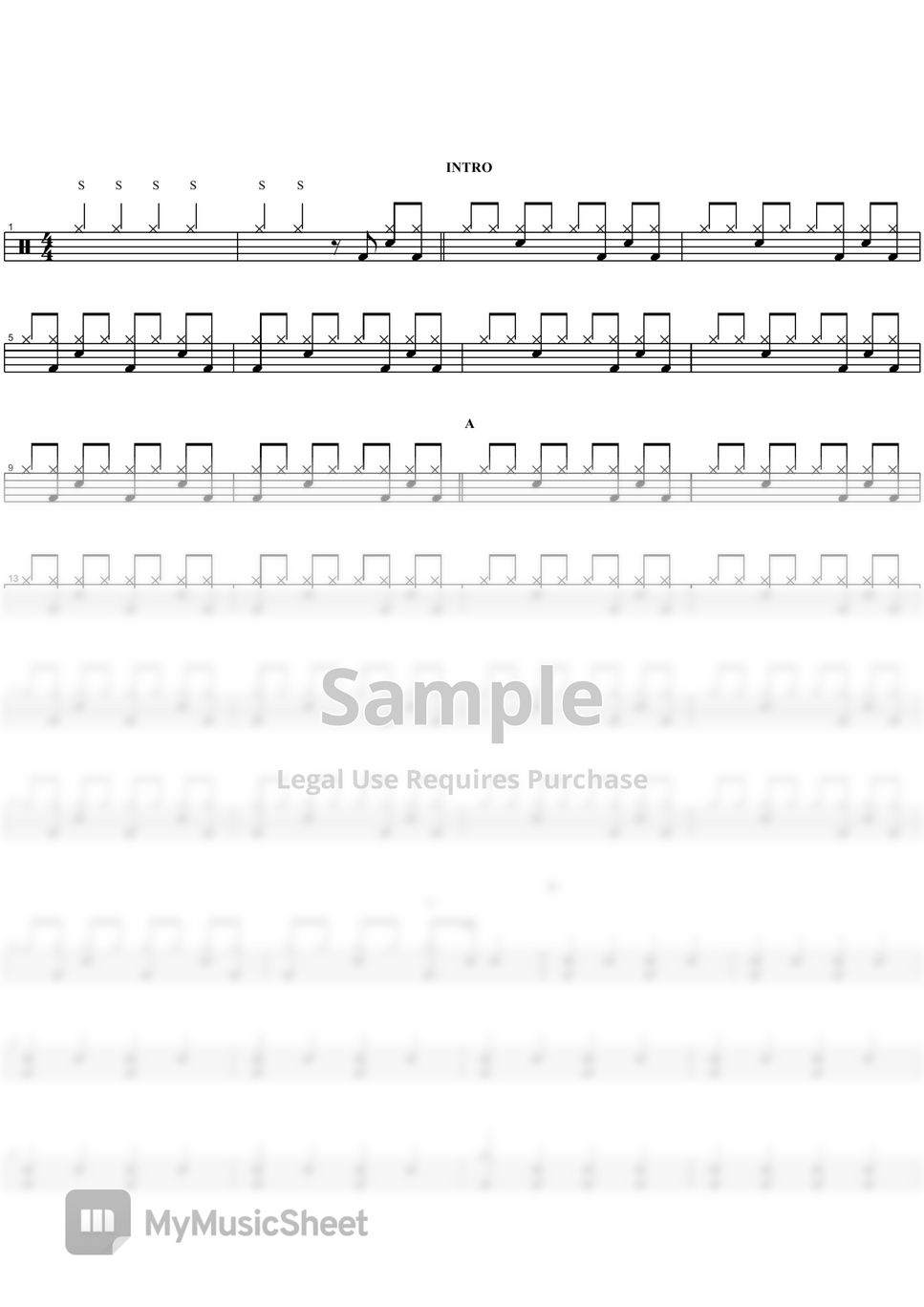 Bruno Mars - Locked Out Of Heaven Sheets by COPYDRUM
