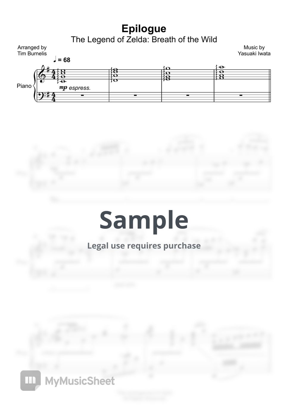 The Legend of Zelda: Breath of the Wild - Epilogue Sheets by Tim Burnelis