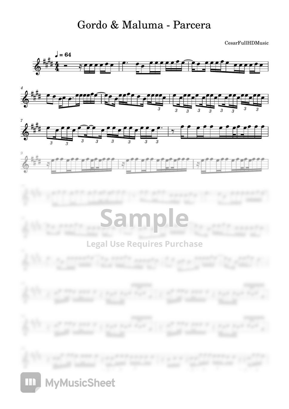 Gordo & Maluma Parcera Sheets