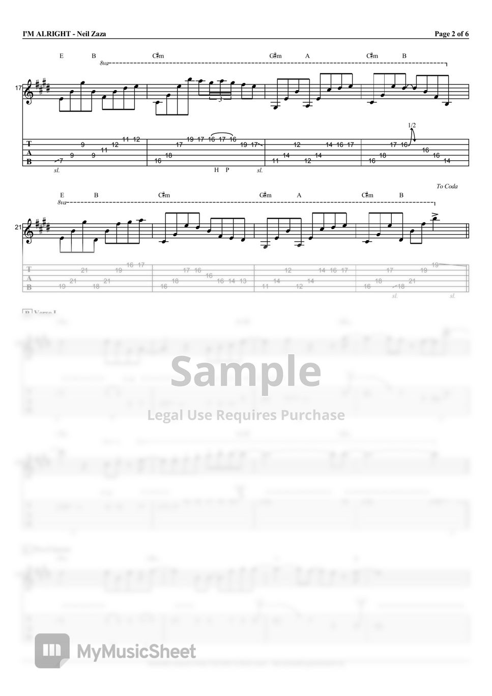 NEIL ZAZA ギタースコアブック Neil Zaza: Peach Official Guitar Tab