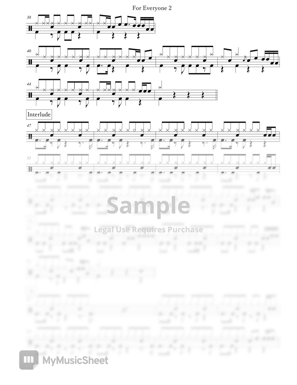 Jackson Browne For Everyone Sheets by Arkadia Drums