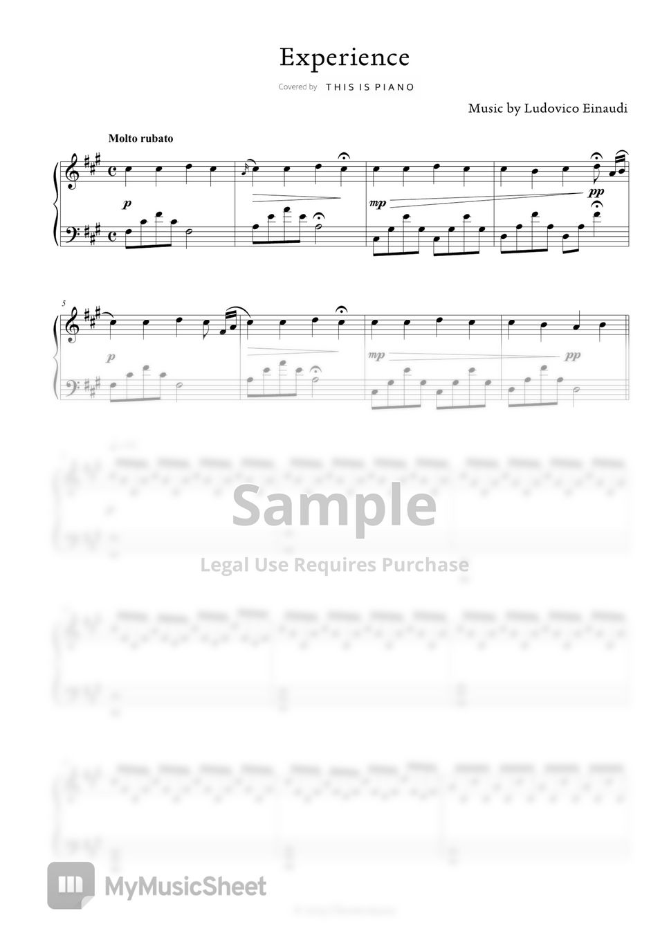 Ludovico Einaudi - piano sheet music at