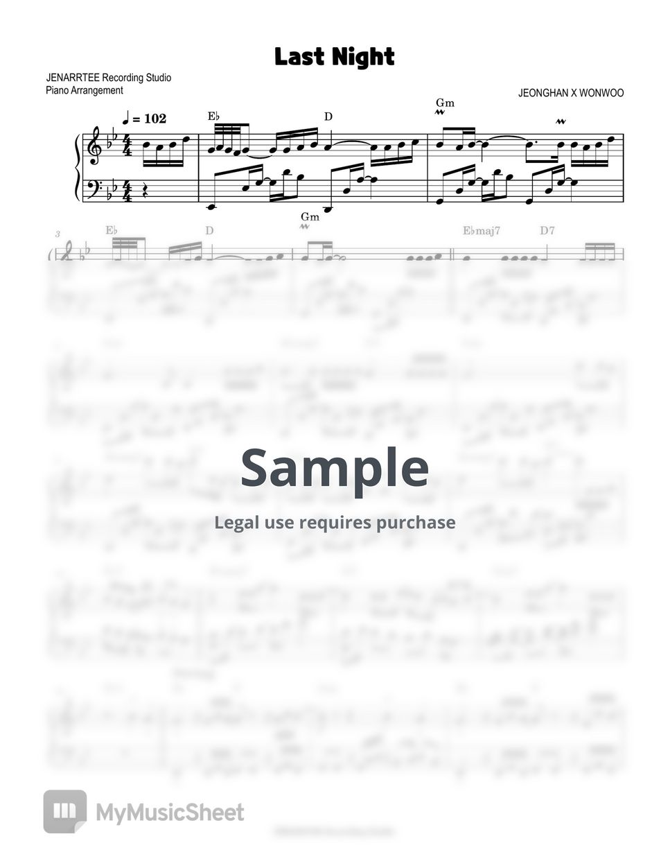 JEONGHAN X WONWOO (SEVENTEEN) - Last Night Sheets by JENARRTEE