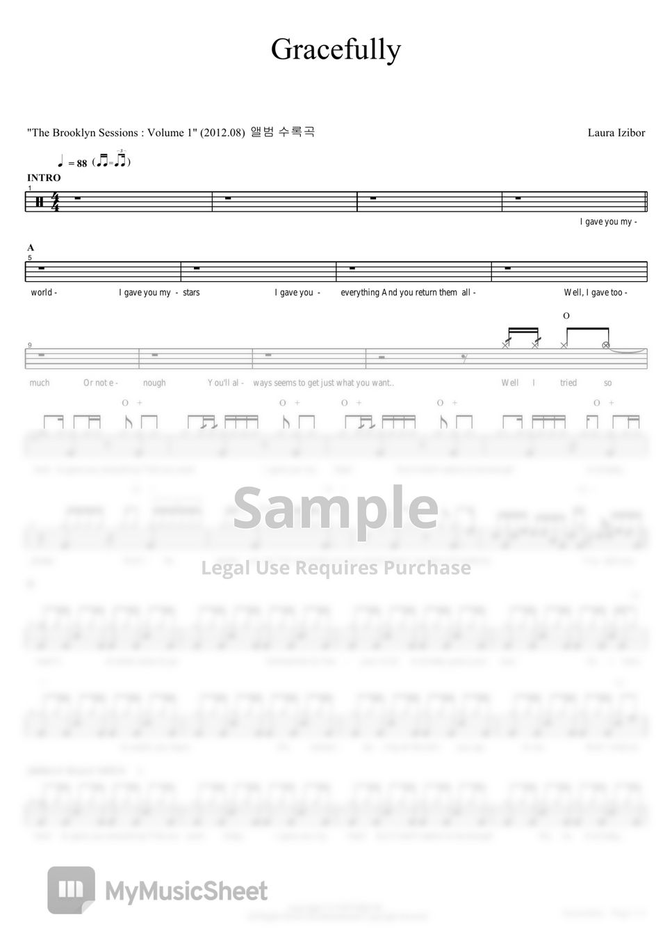 Laura Izibor Gracefully 악보 by COPYDRUM