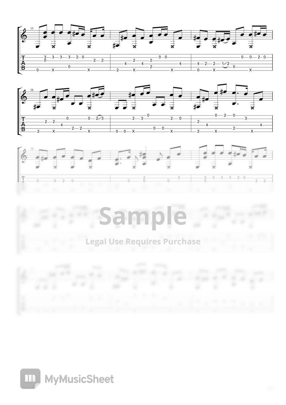 UNISON SQUARE GARDEN - Sugar Song to Bitter Step (From "Kekkai Sensen") (Fingerstyle) TAB by