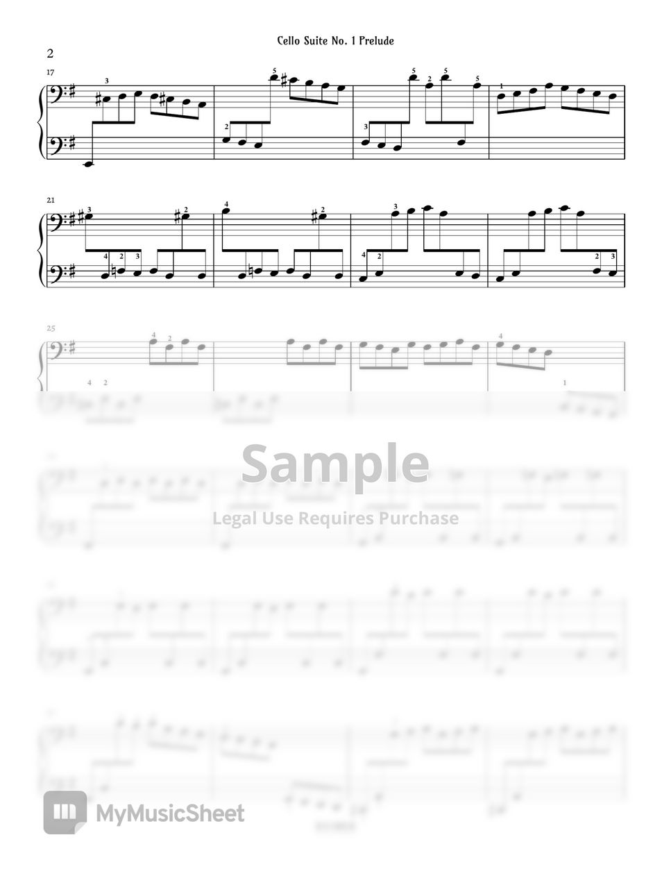 J.S. Bach - [Late-Intermediate] Cello Suite No.1 Prelude | Piano Arrangement + MIDI file (바흐_무반주 첼로 모음곡 1번 프렐류드) (Classic) by PianoSSam