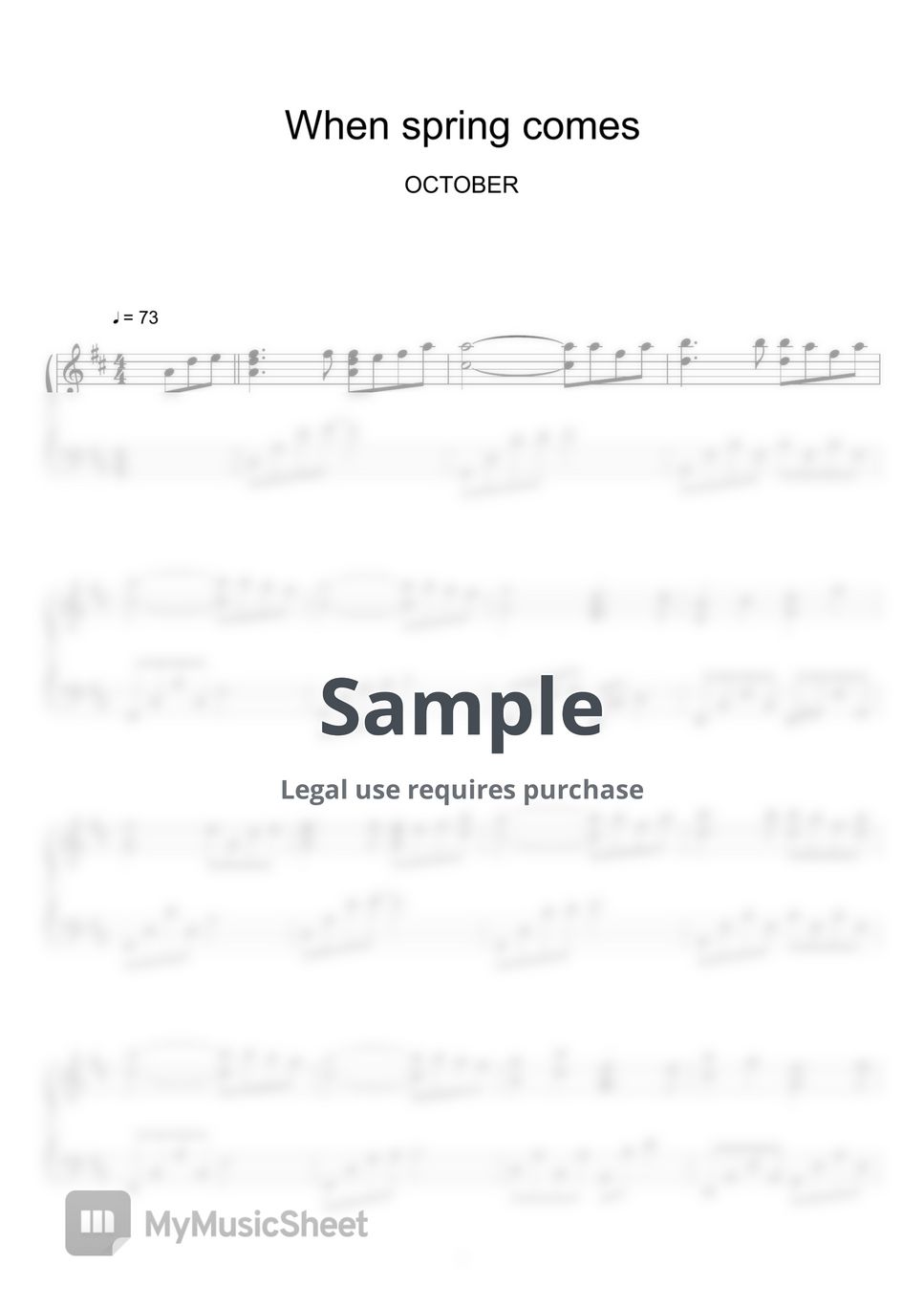  october when spring comes sheet music midi sheets by sayu