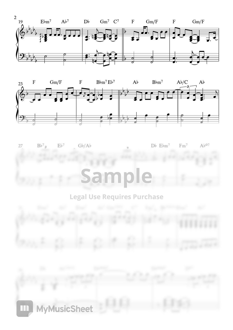 Michael Buble - Winter Wonderland (피아노 커버/ 코드 포함) by Song's piano