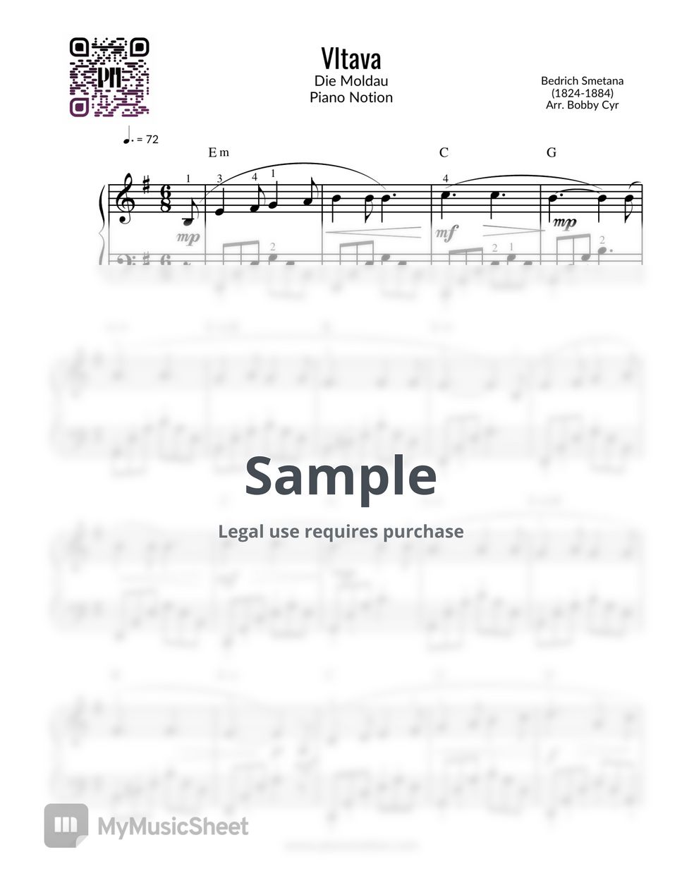 Bedrich Smetana - Die Moldau  - Vltava (Easy Piano) by Piano Notion
