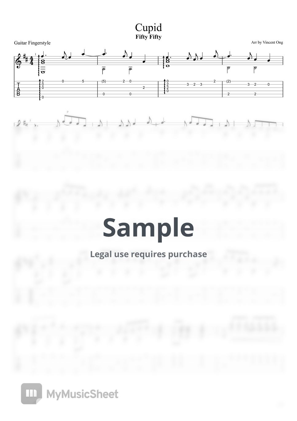 Fifty Fifty - Cupid (Guitar Fingerstyle) by Vincent Ong