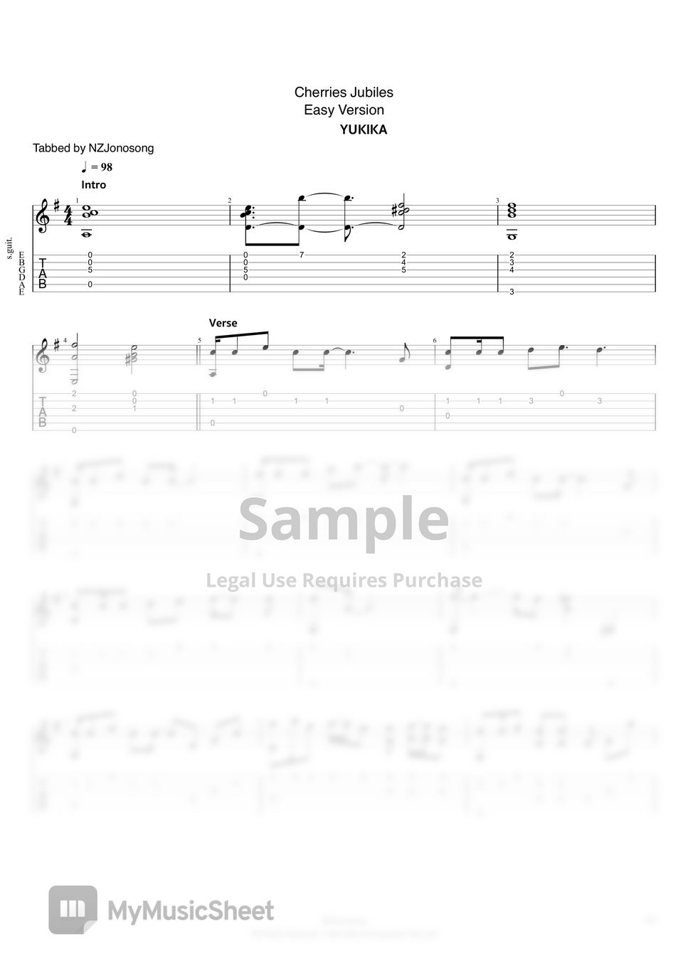 YUKIKA Cherries Jubiles (Easy, 2/10) Sheets by NZJonosong