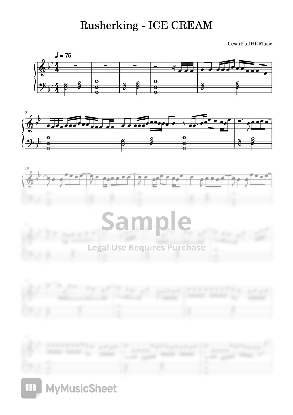 Rusherking ICE CREAM Sheets