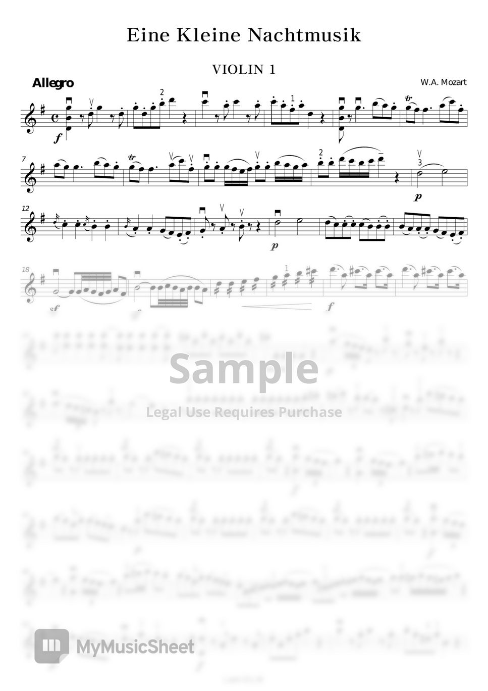 Mozart - Eine Kleine Nachtmusik (Two Violins) (MR포함) by Lee