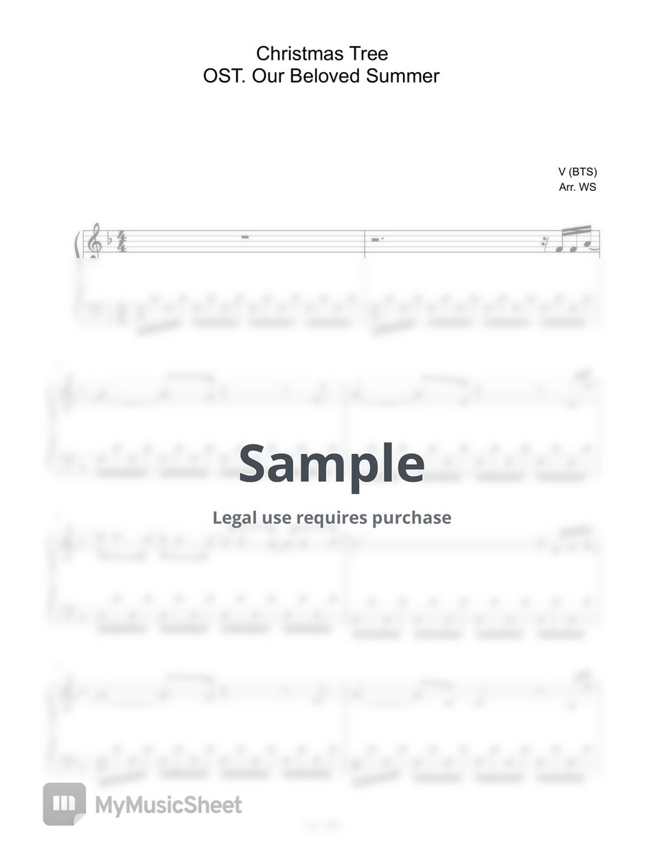 V Christmas Tree 악보 by WS Piano