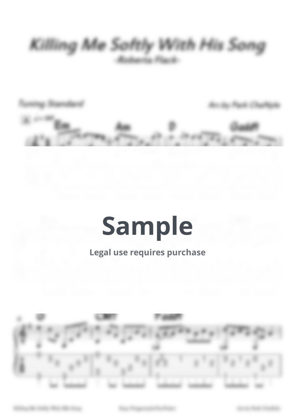 Charles Fox Killing Me Softly With His Song (Acoustic Fingerstyle
