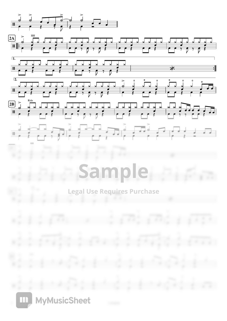 BUMP OF CHICKEN - Tentai Kansoku / 天体観測 by Cookai's J-pop Drum sheet music!!!