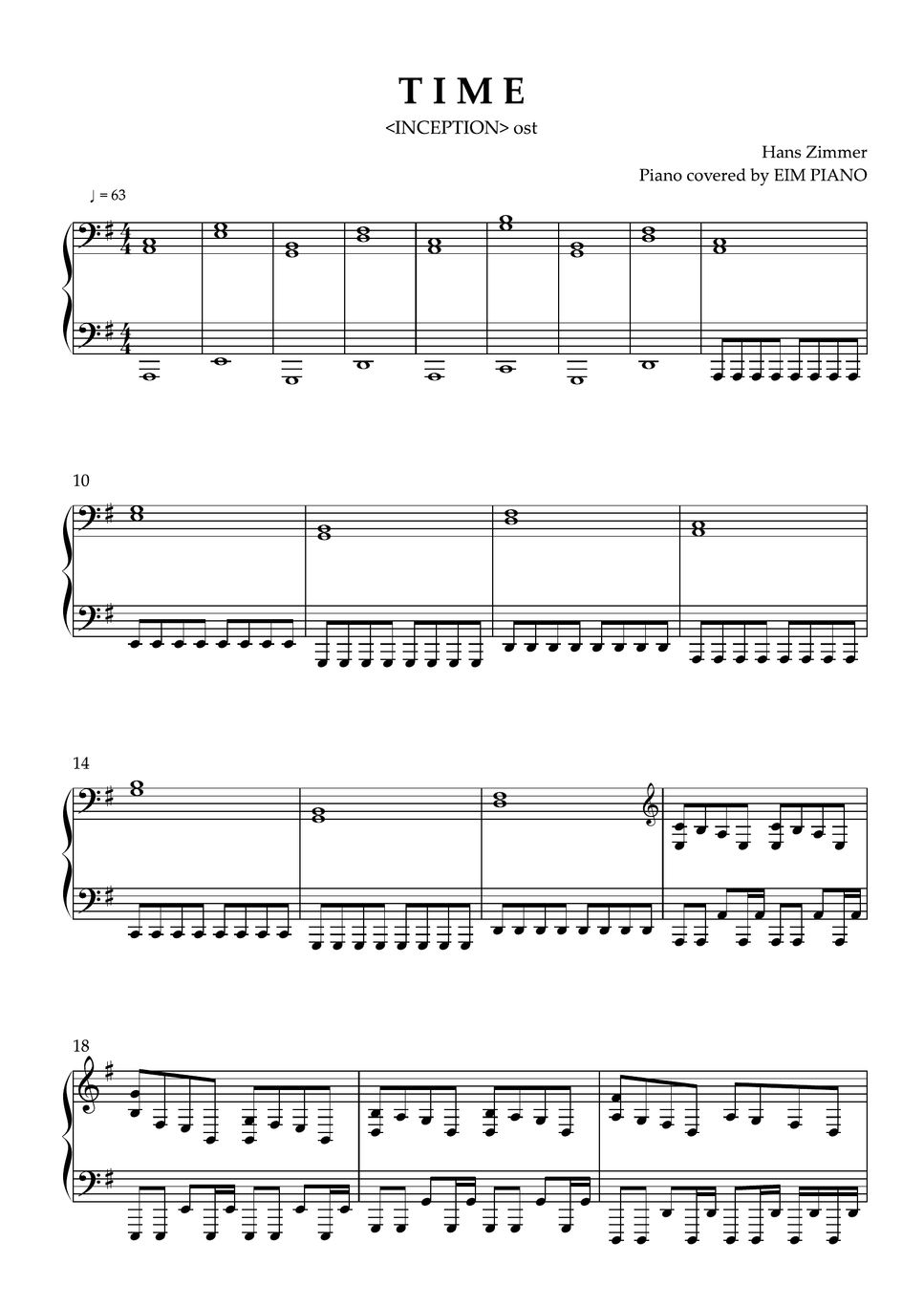 Hans Zimmer TIME(Inception OST) Sheets by EIM PIANO